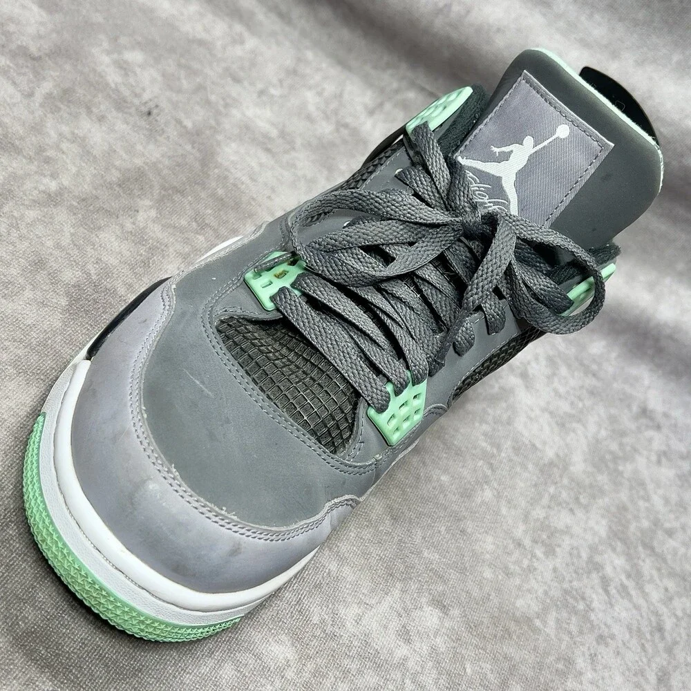 Jordan 4 Retro Green Glow 2013 Mens 11.5 Dark Grey Cement Black 308497-033